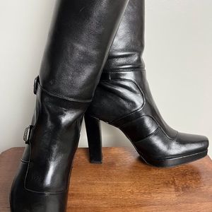 High Fashion Stuart Weitzman black leather boots!